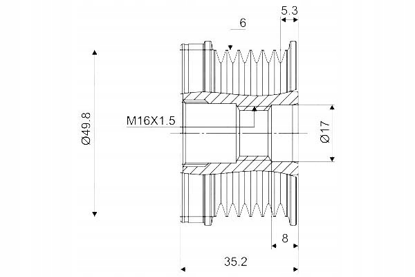 фото №7, Колесо ременное генератора db