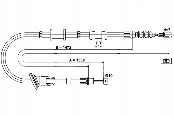 фото №13, Трос тормоза ручного mitsubishi carisma 1.8 gdi