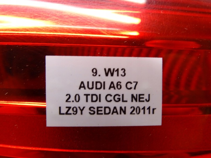 фото №8, Фара левая левое зад задняя w крыло audi a6 c7 sedan 4g5945095