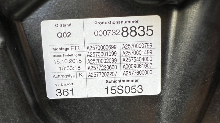 фото №7, Mercedes cls c257 w257 плита подъемник стекла передний правой