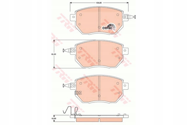 фото №13, Тормозные колодки ham. nissan p. murano 3,5 4x4 03-14 trw gdb3416