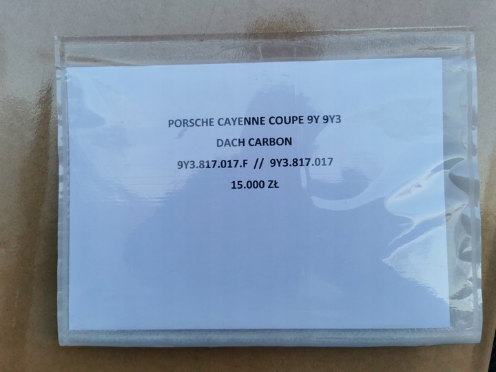 фото №16, Porsche cayenne купе 9y 9y3 дах карбон 9y3817017f 9y3817017