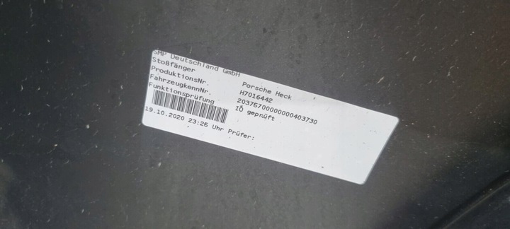 фото №13, Porsche taycan 9j1 бампер задний зад 9j0807421e