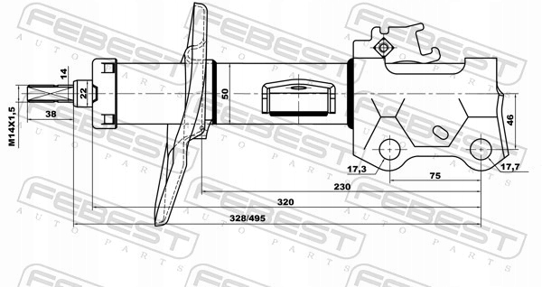 фото №3, Амортизатор переднє правий toyota auris ukp ade15