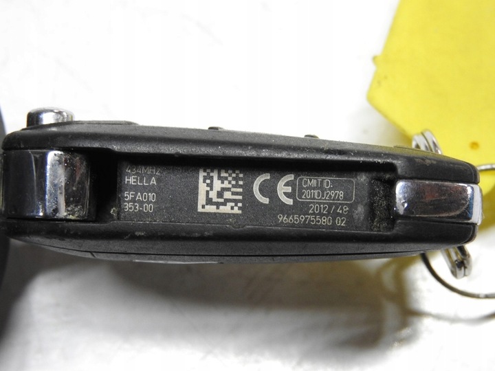 фото №9, Peugeot 508 10-17 замок зажигания ключ вкладыши комплект 9663123380 n0503823