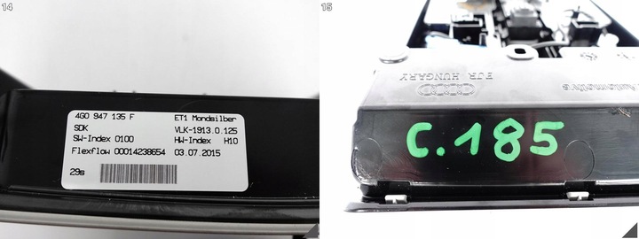 фото №12, Audi a6 4g0 c7 14-18 рестайлинг переднее панель потолок лампа led бардачок et1