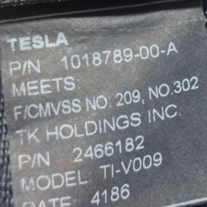 фото №9, 2014 tesla модель s pas безпеки сидіння заднього 101878900a