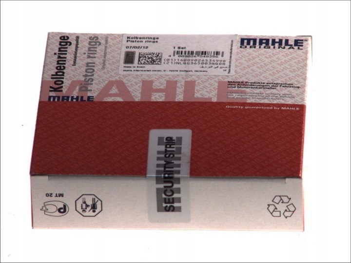 фото №9, Набор кольца поршень mahle 033 01 n0