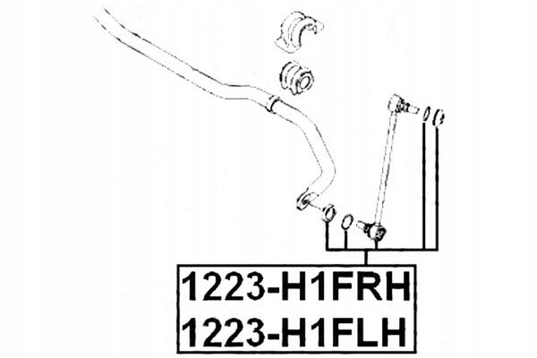 фото №1, Febest 1223-h1flh стержень / кронштейн, стабилизатор