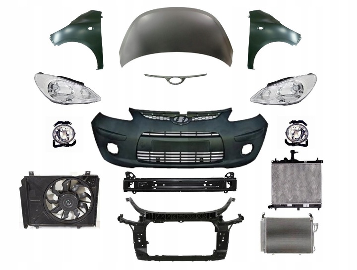 фото №1, Hyundai i10 08-11 перед капот бампер pas крило