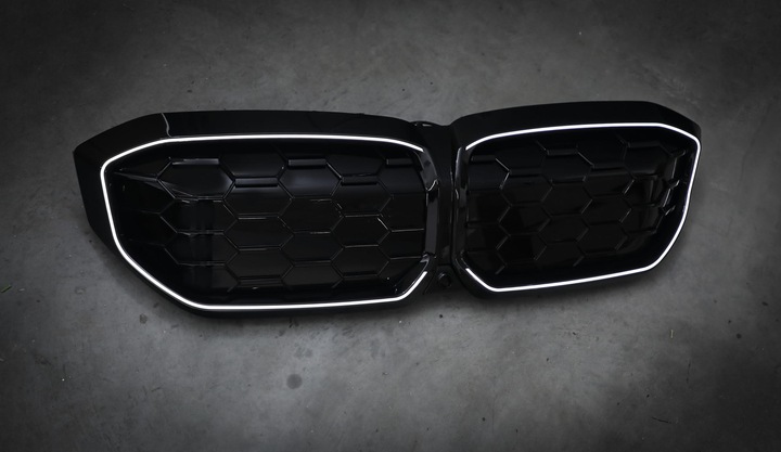 фото №4, Led решітка решітка радіатора решітки радіатора bmw i3 22-23 чорний блиск діамант iconic голова