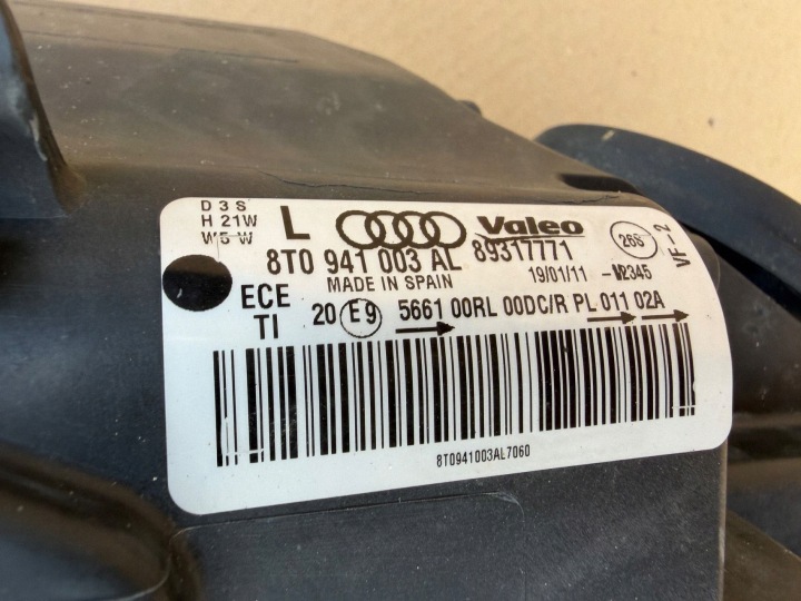 фото №9, Фара левая сторона audi a5 8t ксенон led uk комплектный 8t0941003al