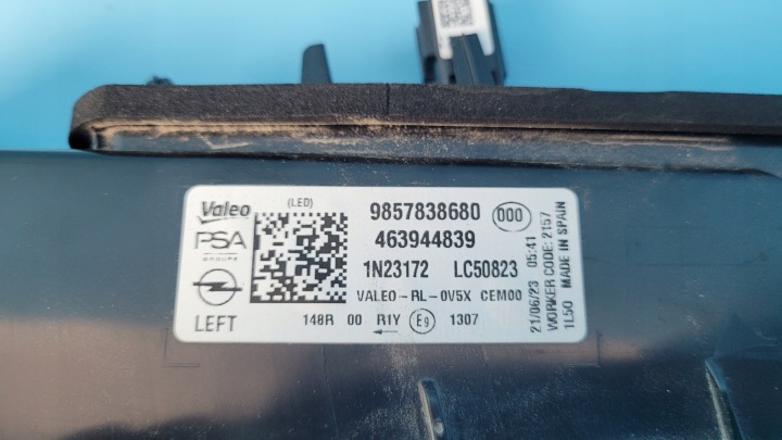 фото №10, Opel astra l vi gse 23r фара ліве зад w кришка багажника 9857838680