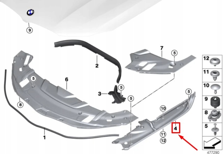 фото №7, Bmw 7 g11 g12 уплотнитель панель боковой левого 51767347399 7347399 oem