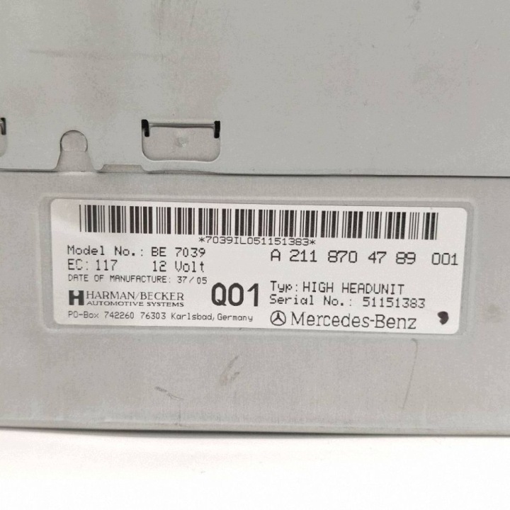 фото №7, Магнітола магнітола mercedes cls c219 a2118704789