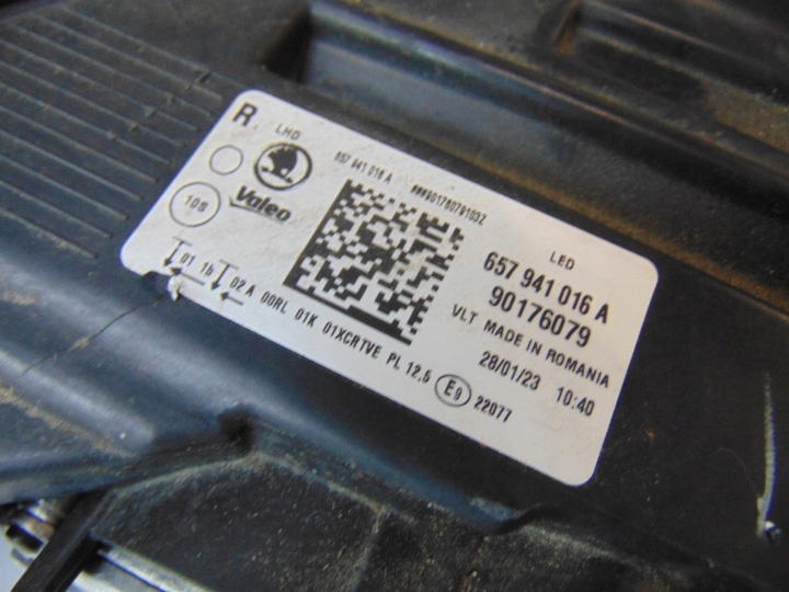 фото №10, Фара повний led права перед skoda шкала 657941016a
