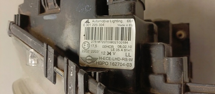 фото №6, Лампа правая правый перед mini cooper r56 r55 06-10 европа красивая 0301225304