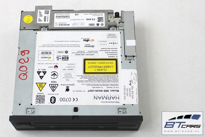 фото №6, Audi a3 набір mmi 3g+ монітор + зчитувач mib + панель 8v0035020d 8v0919604c