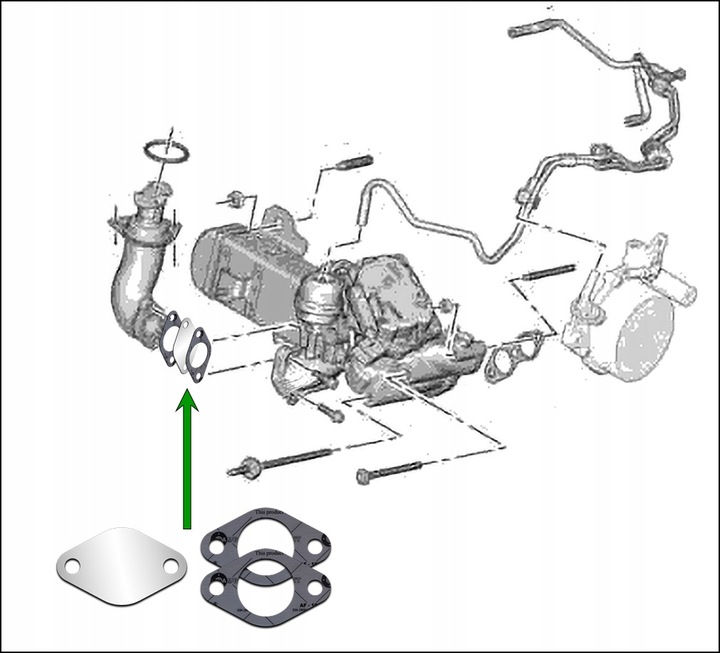 фото №3, Заглушка egr 2.0hdi citroen c4 c5 c8 ds4 ds5 jumpy