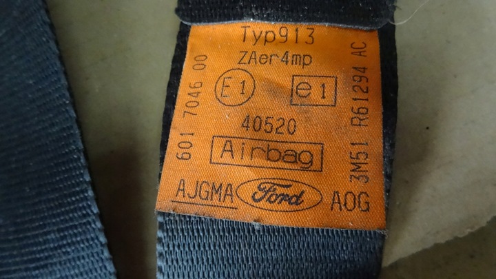 фото №3, C-max 1 i pas безопасности правые перед 3m51r61294ac