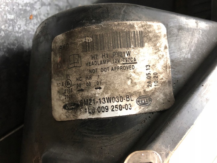 фото №10, Лампа левая перед передняя ford galaxy 6m21-13w030-bl версия uk