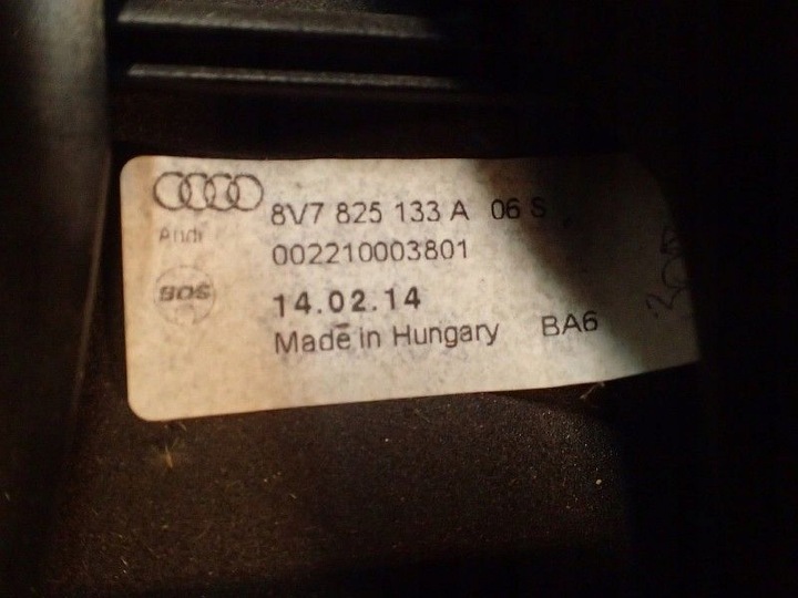 фото №15, Полка задняя audi a3 s3 8v cabrio 8v7825133a