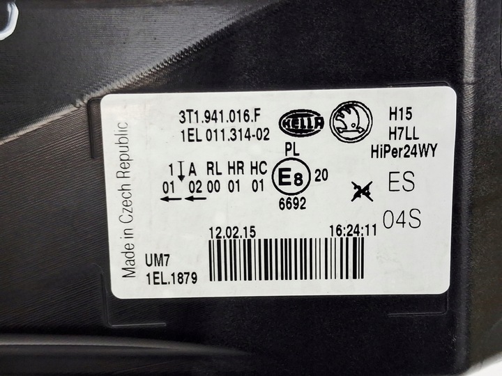 фото №15, Skoda superb ii рестайлінг лампа фара перед праві bydgoszcz 3t1941016f