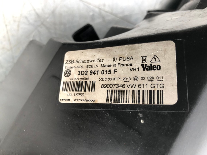 фото №11, Vw phaeton лампа лівий перед ліва передня ксенон uk