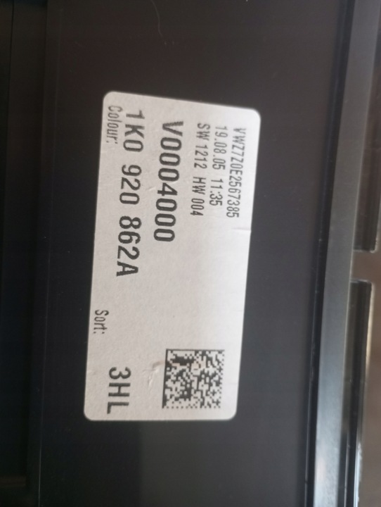 фото №5, Спідометр  1k0920862a vw jetta 1.6 mpi європа