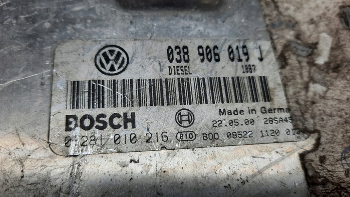 фото №5, Комп'ютер двигуна volkswagen sharan i 1.9tdi 00r 038906019j