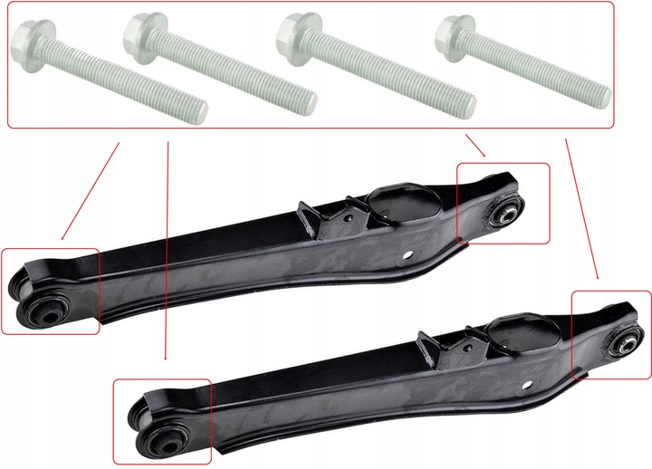 фото №1, Важіль зад x2 szt + гвинти dodge caliber 1.8 2.0 2.4 2.0 crdi поперечний