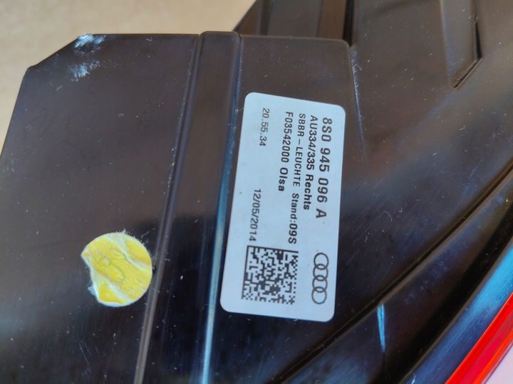 фото №7, Audi tt kpl. лампа зад левая правая 8s0945095a 8s0945096a usa