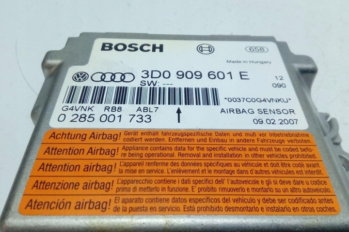 фото №3, Модуль подушка безпеки vw phaeton 3d_ 3d0909601e 2.97l дизель 165kw 2006