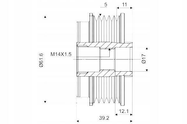 фото №2, Valeo колесо ременное генератора alfa