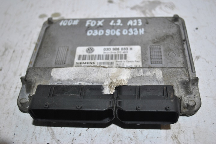 фото №5, Компьютер двигателя vw fox 1.2 03d906033h
