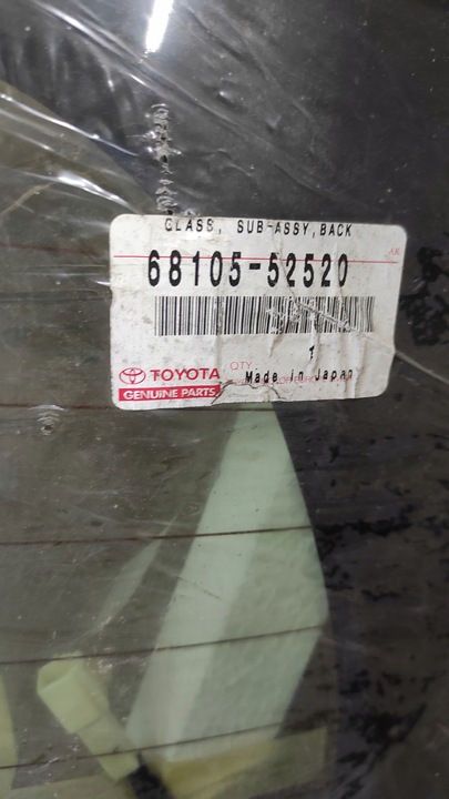 фото №4, Toyota scion 6810552520 08r-14r скло зад нова оригінал