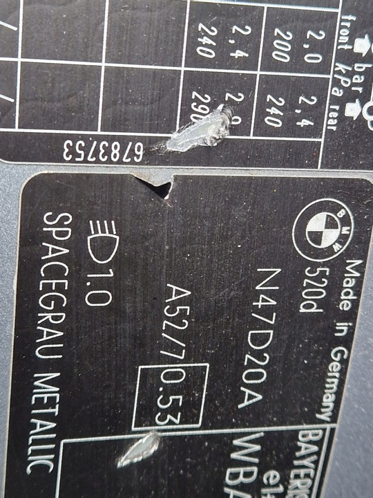 фото №9, Капот bmw e60 e61 spacegrau a52/7