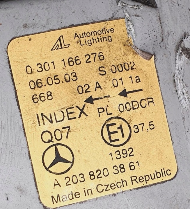 фото №8, Фара права перед ксенон mercedes w203 европа