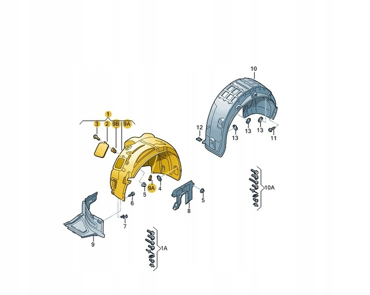фото №2, Підкрилок перед audi a6 c7 s6 ліві оригінал