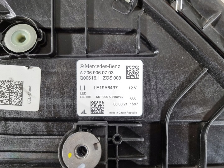 фото №13, Mercedes c-klasa w206 повний led лампа ліва перед eu