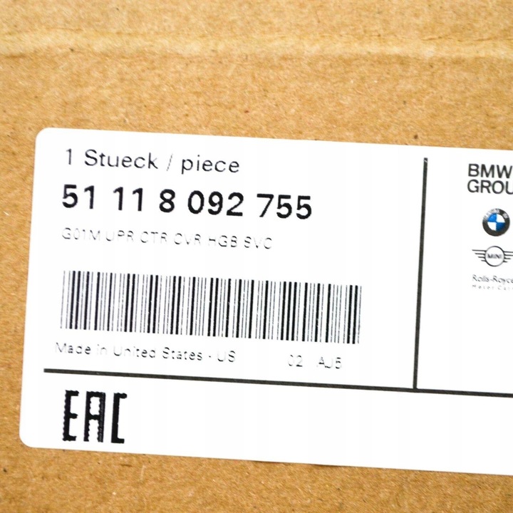 фото №7, Obcinacz бампера передней bmw x3 x4 оригинальный 51118092755