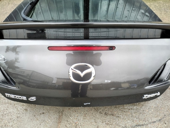 фото №6, Крышка задняя + спойлер mazda 6 gh sport рестайлинг 2010-2012 цвет 38r 5d hb
