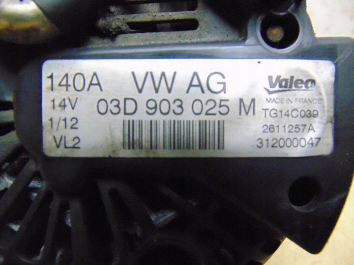 фото №11, Генератор vw polo 6r 1.2 b 03d903025m