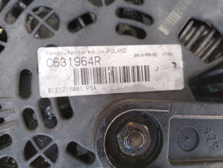 фото №10, Генератор bosch citroen c5 iii x7 2.7 hdi v6 204km 0121715001 9657129680