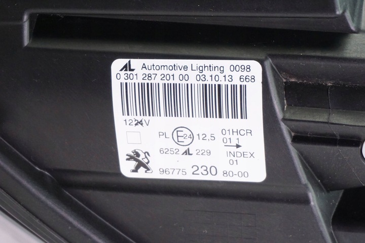 фото №15, Лампа передняя левая peugeot 308 9677523080