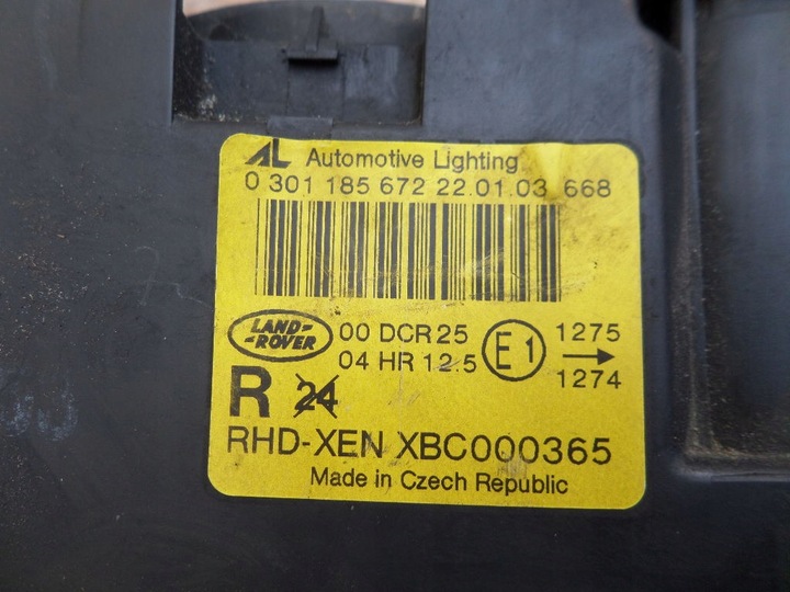 фото №8, Лампа фара ксенон перед права праві range rover 3 iii l322 англієць uk