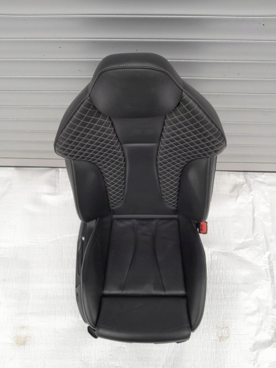 фото №8, Audi a3 s3 8v сиденье пассажира кожа стёганая белая nić з підігрівом