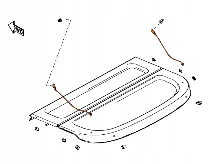 фото №5, Шнурок підвіс полиці багажника оригінал mazda 6 gh хетчбек