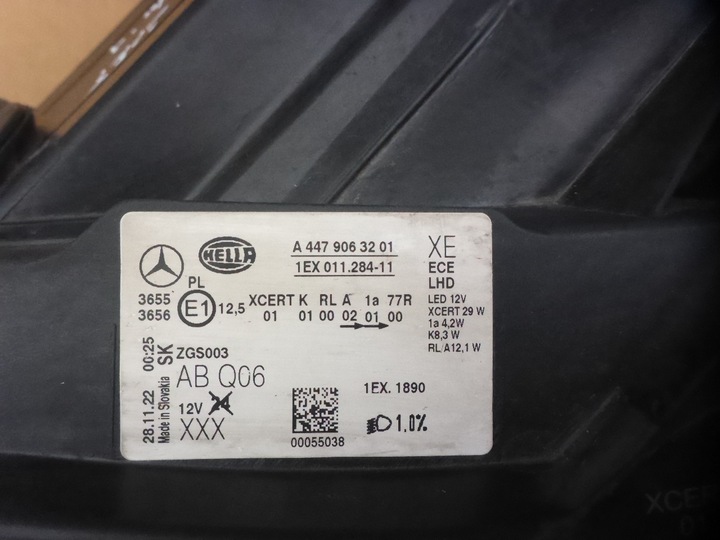 фото №16, Mercedes vito w447 рестайлинг фара полный led левый a4479063201 оригинал европа