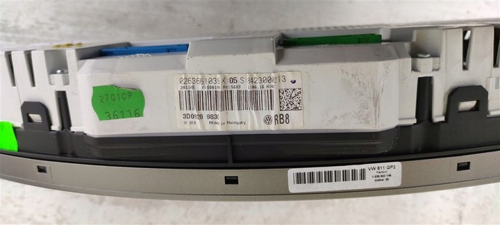 фото №7, Спідометр  прилади спідометр vw phaeton рестайлінг 02-10 3d0920983c